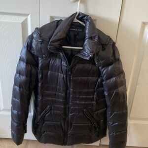 Black puffer coat